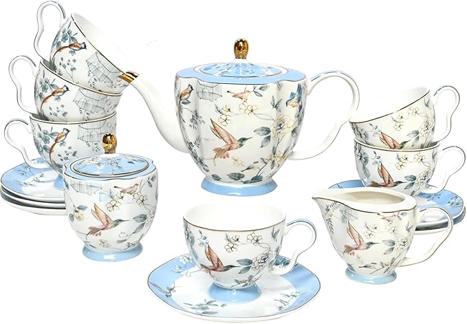 POTOCIO China Porcelain Vintage Tea Cups & Saucers
