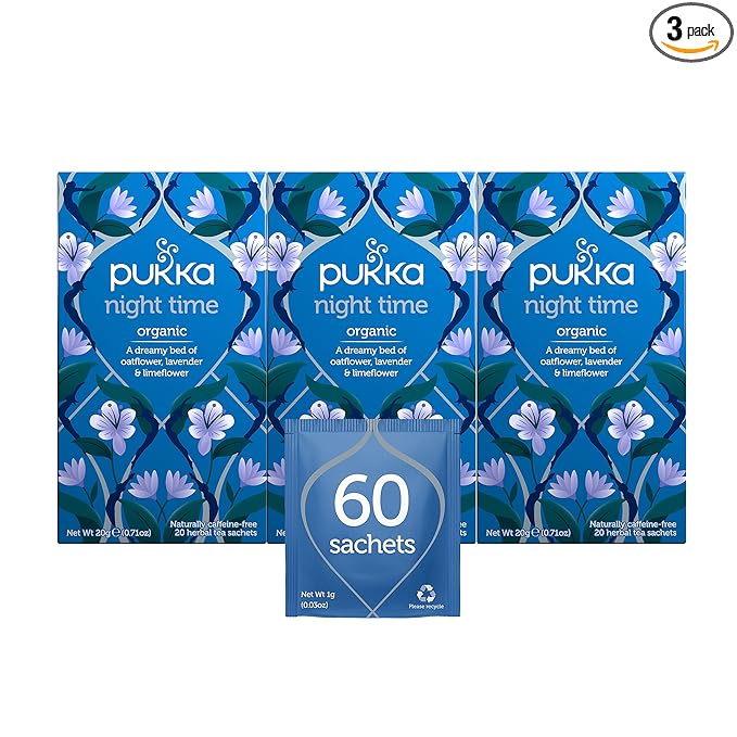 Pukka Herbs Night Time, Organic Herbal Tea With Valerian